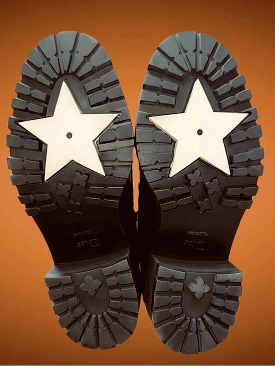 Christian Dior Black D-Fight Womens leather calf-high boots Size 37 from Italy - Picture 11 of 16